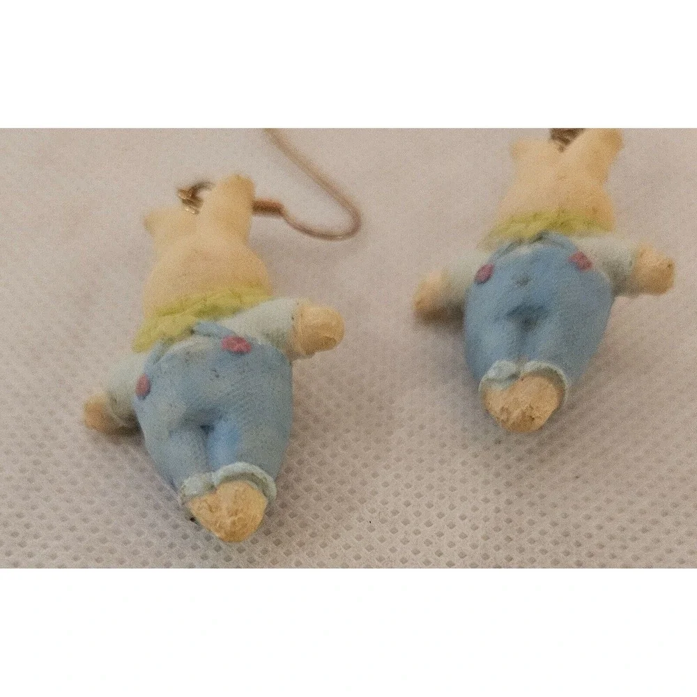 Bunny Rabbit Earrings Easter Springtime‎ Novelty Dangle Drop Cute Fun